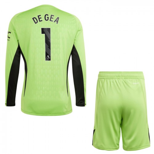 Conjunto Manchester United De Gea 1 Guarda Redes Equipamento Principal 2023-24 Manga Comprida - Criança Conjunto Manchester United De Gea 1 Guarda Redes Equipamento Principal 2023-24 Manga Comprida - Criança